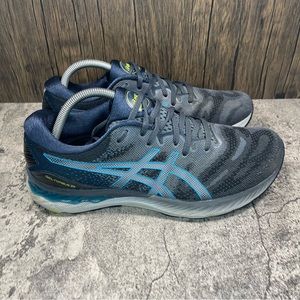 ASICS Gel-Nimbus 22 Mens Running Shoes Gray/Blue Size 10